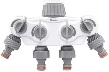 Bradas 4-Wege-Verteiler mit Ventilen 1" auf 3/4" Reduktion (WL-3034K)