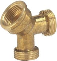 07155-20 Messing 2-wege-verteiler 24,2 Mm (3/4') Ig, 26,44 Mm (3/4') Ag, 26,44 Mm