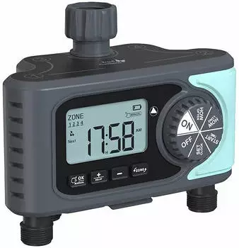 Royal Gardineer Digitaler Bewässerungscomputer mit Display, 4 Zonen, programmierbar (ZX8891)