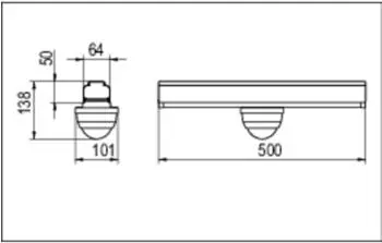 Ridi VLMF-SEN500 Tragschienen-Sensormodul Bewegungsmelder (1500164)