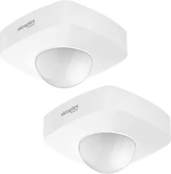 Oktaplex Tim Pr&auml;senzmelder 360&deg; Au&szlig;en IP65 Aufputz wei&szlig;, 2er-Set (22045)