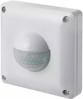 Sygonix SY-4755364 PIR-Bewegungsmelder Wand/Unterputz 190&deg; Triac Wei&szlig; IP65 (SY-4755364)