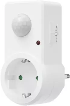 Oktaplex Sia Steckdosen-Zwischenstecker mit PIR-Bewegungsmelder 120&deg; 9m Innen Wei&szlig; (22055)
