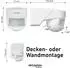 Oktaplex Lea Bewegungsmelder Außen IP54 PIR 180° 12m 230V weiß, 2er-Set (22050)