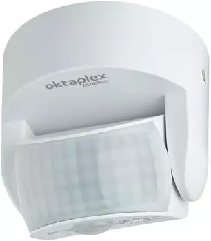 Oktaplex Bea Bewegungsmelder Au&szlig;en 230V IP65 180&deg;/360&deg; schwenkbar, 2er-Set (2x22018)