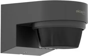 Oktaplex Eva Bewegungsmelder Aufputz 240&deg; Infrarotsensor IP65 Au&szlig;en Anthrazit (22057)