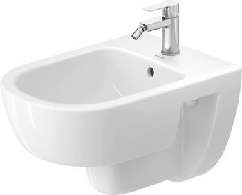 Duravit D-Code Wandbidet Weiß Hochglanz mit Hahnloch und Überlauf (2723150000)