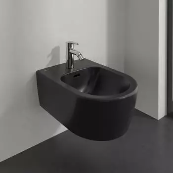 Villeroy & Boch Skyla Bidet 53x37cm Pure Black mit CeramicPlus (448200R7)