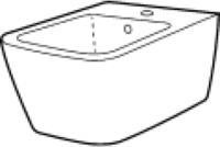 Geberit iCon Square Wandbidet, Badkeramik, 231910000, wei&szlig;