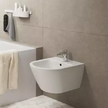 Hansgrohe Vernis Blend Einhebel-Bidetmischer mit Zugstangen-Ablaufgarnitur chrom (71210000) – Flexible Anschlussschläuche und einfache Montage