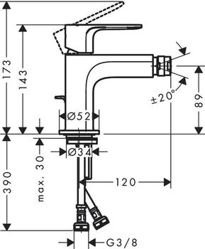 Hansgrohe Rebris S Einhebel-Bidetmischer chrom (72212000) – Modernes Design trifft auf Funktionalität: Der Hansgrohe Rebris S Einhebel-Bidetmischer chrom (72212000)