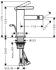 Hansgrohe One Einhebel-Bidetmischer mit Zugstangen-Ablaufgarnitur edelstahl optic (48210800)