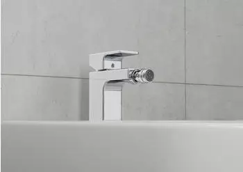 Hansgrohe Vernis Shape Einhebel-Bidetmischer mit Zugstangen-Ablaufgarnitur chrom (71211000) – Flexible Anschlussschläuche und einfache Montage