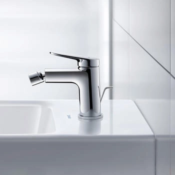 Duravit Wave Einhebel-Bidetmischer mit Ablaufgarnitur Chrom (WA2400001010)