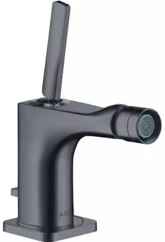 Hansgrohe Citterio E Einhebel-Bidetmischer mit Zugstangen-Ablaufgarnitur Brushed Black Chrome (36120340)