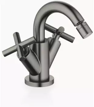 Dornbracht Tara Bidet-Einlochbatterie mit Ablaufgarnitur, Dark Platinum geb&uuml;rstet (24510892-99)
