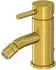Steinberg Serie 100 Bidetarmatur mit Ablaufgarnitur, gold gebürstet (1001300BG)