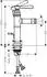 Hansgrohe Axor Montreux Bidet-Einhebelmischer Hebelgriff Zugstangen-Ablaufgarnitur (16526800)