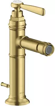 Hansgrohe Montreux Einhebel-Bidetmischer 100 mit Hebelgriff und Zugstangen-Ablaufgarnitur Brushed Brass (16526950)