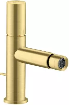 Hansgrohe AXOR Uno Einhebel-Bidetmischer Zerogriff Zugstangen-Ablaufgarnitur Brushed Brass (45200950)