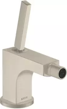 Hansgrohe AXOR Citterio Einhebel-Bidetmischer Zugstangen-Ablaufgarnitur Pinhebel Brushed Nickel (39210820)