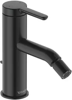 Duravit C.1 Einhebel-Bidetmischer mit Ablaufgarnitur Schwarz Matt (C12400001046)