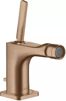 Hansgrohe Citterio E Einhebel-Bidetmischer mit Zugstangen-Ablaufgarnitur Brushed Red Gold (36120310)