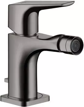 Hansgrohe AXOR Citterio E Bidetmischer Einhebel mit Hebelgriff und Ablaufgarnitur, Polished Black Chrome (36121330)