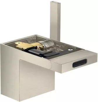 Hansgrohe AXOR MyEdition Einhebel-Bidetmischer mit Push-Open Ablaufgarnitur, Brushed Nickel (47212820)