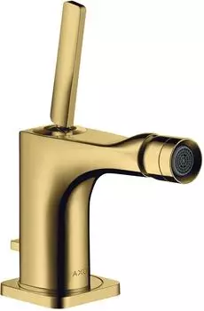 Hansgrohe Axor Citterio E Einhebel-Bidetmischer mit Zugstangen-Ablaufgarnitur, Polished Gold Optic (36120990)