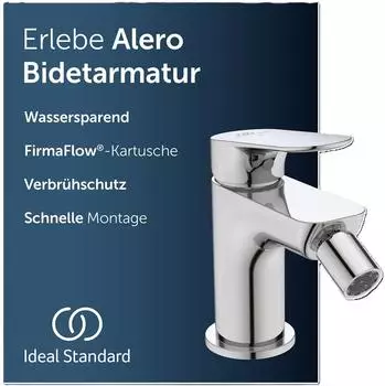 Ideal Standard Alero Bidetarmatur wassersparend, Chrom (BE187AA)