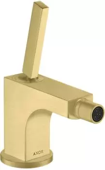 Hansgrohe AXOR Citterio Einhebel-Bidetmischer Zugstangen-Ablaufgarnitur Pinhebel, Brushed Brass (39210950)