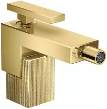 Hansgrohe Edge Einhebel-Bidetmischer Push-Open Ablaufgarnitur, Diamantschliff polished gold optic (46211990)