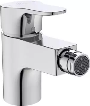 Ideal Standard Cerabase Bidetarmatur chrom, 114mm, mit Ablaufgarnitur (BC840AA)