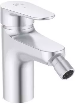 Ideal Standard Alu+ Einhebel-Bidetarmatur mit Push-Open Ventil, silber (BE132SI)