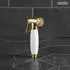 PaulGurkes Bidet-Handbrause gold, Messing, Keramikgriff, Retro (PGHPBHS8-ZR)