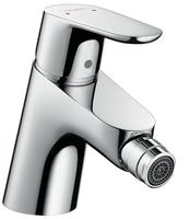 hansgrohe Focus Einhebel-Bidetmischer mit Push-Open Ablaufgarnitur, Badarmaturen,