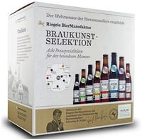 Riegele Biergeschenkset Braukunst Selection - Meisterwerke der Braukunst (8 x 0,33l)
