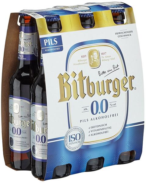 Bitburger 0,0% Pils alkoholfrei 6x0,33l