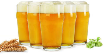 Sendez 6 Pintgläser 0,5L Biergläser Bierglas Pilsgläser Pint Glas Trinkgläser Saftgläser