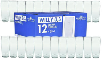 Van Well 24er Set Bierglas Willibecher 0,3L geeicht Biergläser