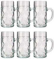 Bierglas, Bierkrug, Ma&szlig;krug, Bierseidel 6er Set Biergl&auml;ser, Isar - 0,5 Liter
