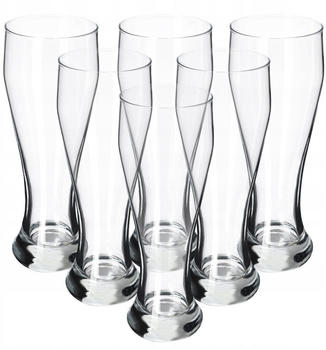 Kadax Biergläser Set Forio, Bierseidel aus Glas, Bierglas, Transparent, 665 ml, 6 Stück