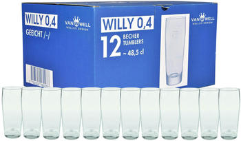 Van Well 12er Set Bierglas Willibecher 0,4l geeicht Biergläser
