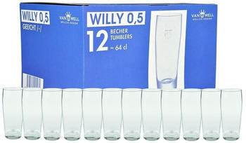 Van Well 12er Set Bierglas Willibecher 0,5l geeicht Biergläser