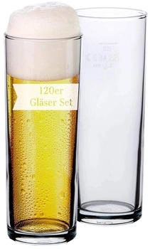 Van Well Bierglas Willi Becher geeicht 0,5 l 120er Set, Glas
