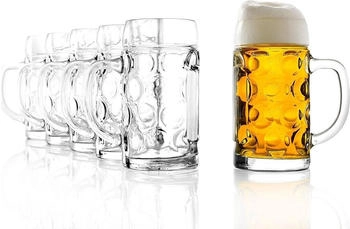 Stölzle Isar Bierkrug aus Glas 500ml 6er Set (5000052)