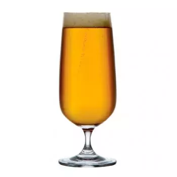 Olympia Bar Collection Biergläser mit Fuß, Kristall, 410ml, 6 Stück (GF742)