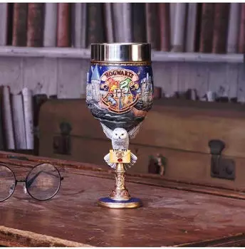 Nemesis Now Hogwarts H&auml;user Kelch, Harz, Mehrfarbig, 19,5cm (B5603T1)