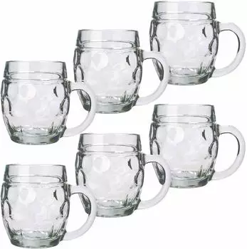 St&ouml;lzle T&uuml;binger Augenkanne Bierkrug 0,5l Soda-Lime-Glas 6er-Set